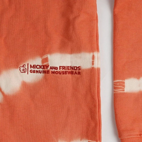 Mickey Mouse Genuine Mousewear Hoodie Orange Tie Dye Walt Disney - Picture 3 of 6